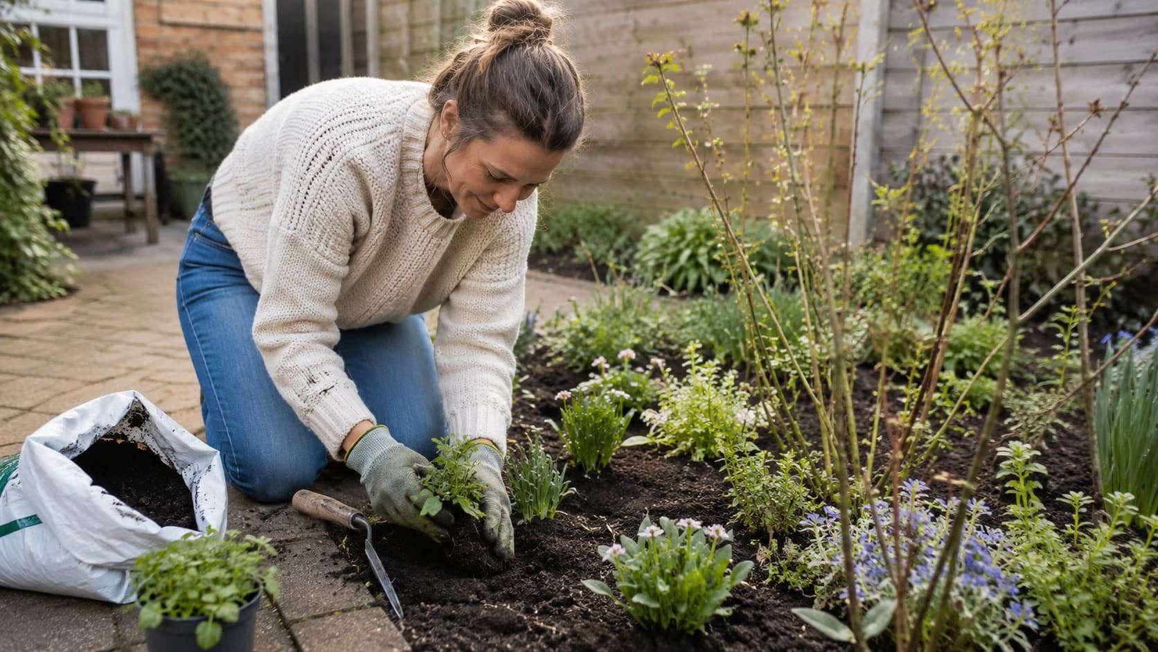 planten in de tuin zetten