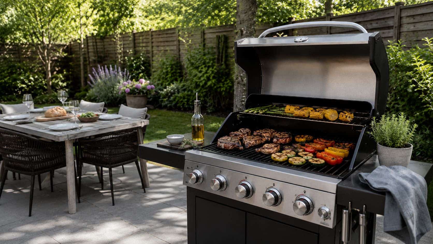 gasbarbecue gebruiken in de tuin