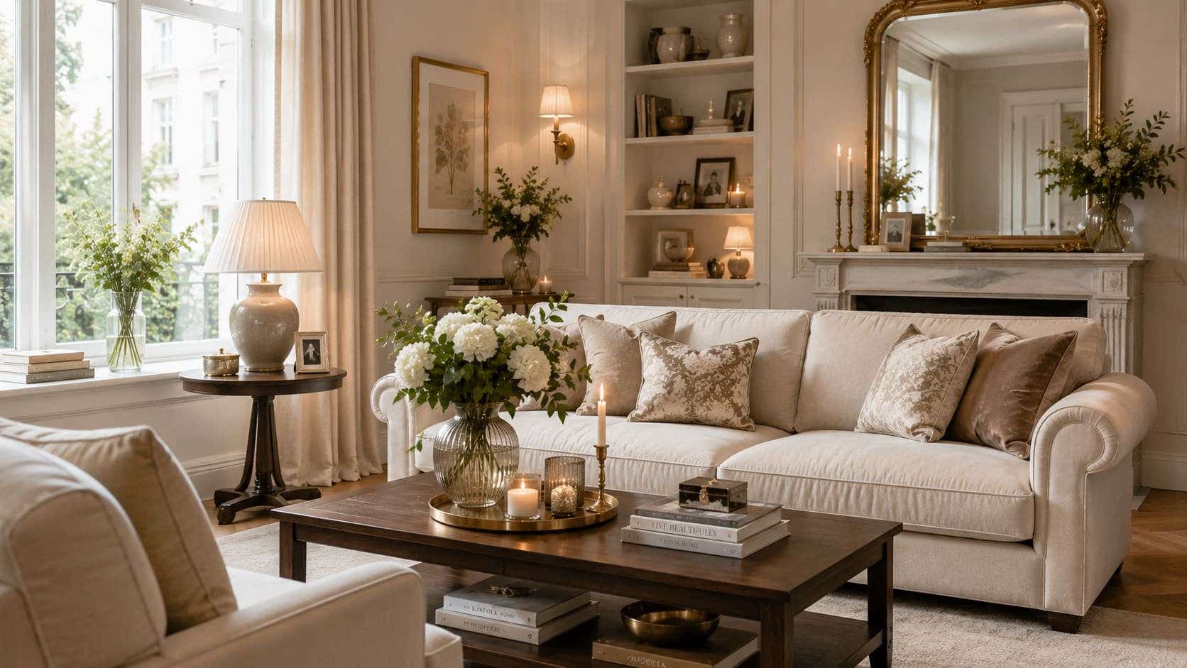 klassiek interieur in de woonkamer