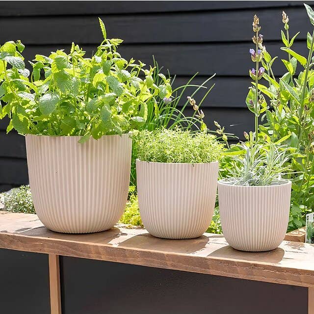 Pillar potten - Beige potten
