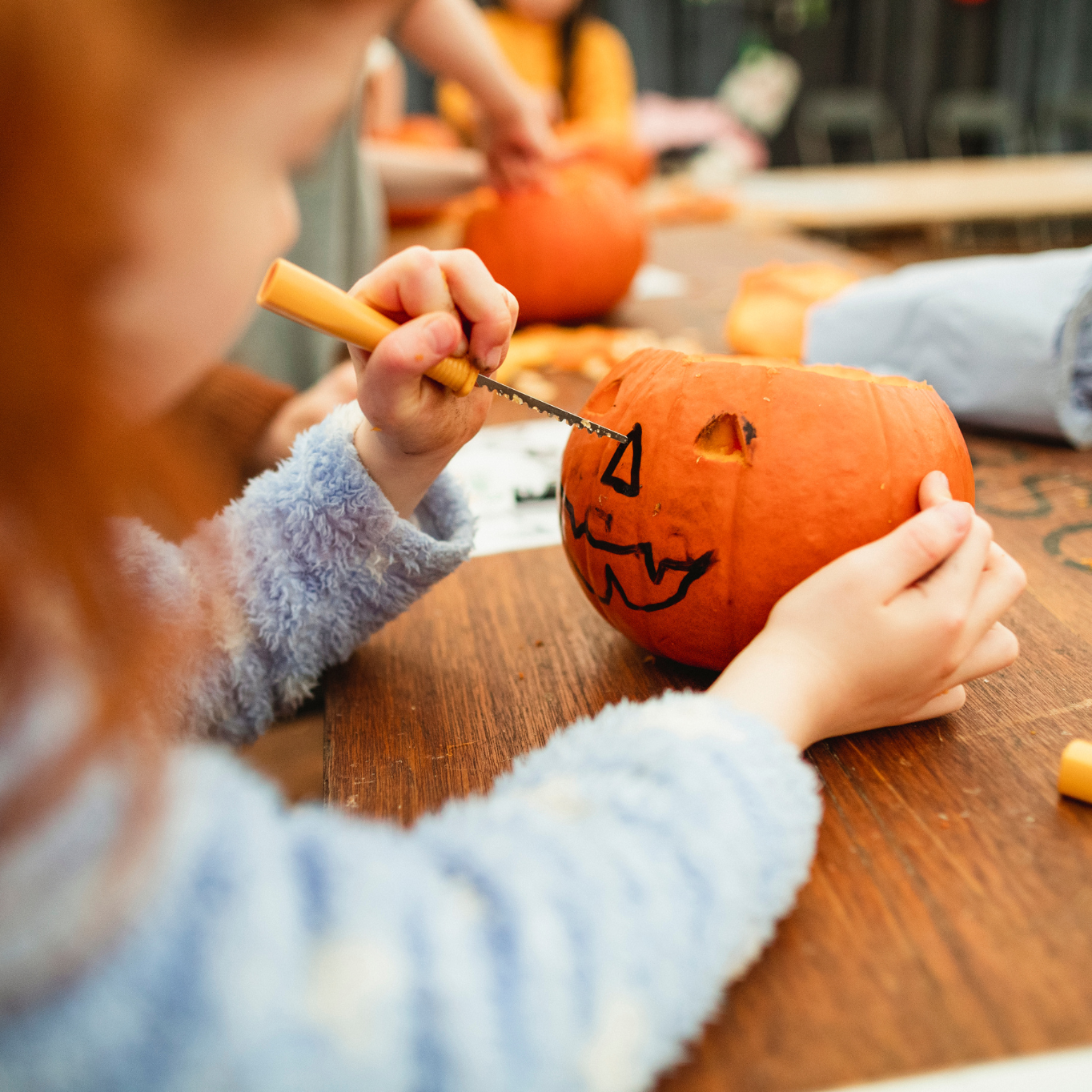 Kinderworkshop Pompoen snijden