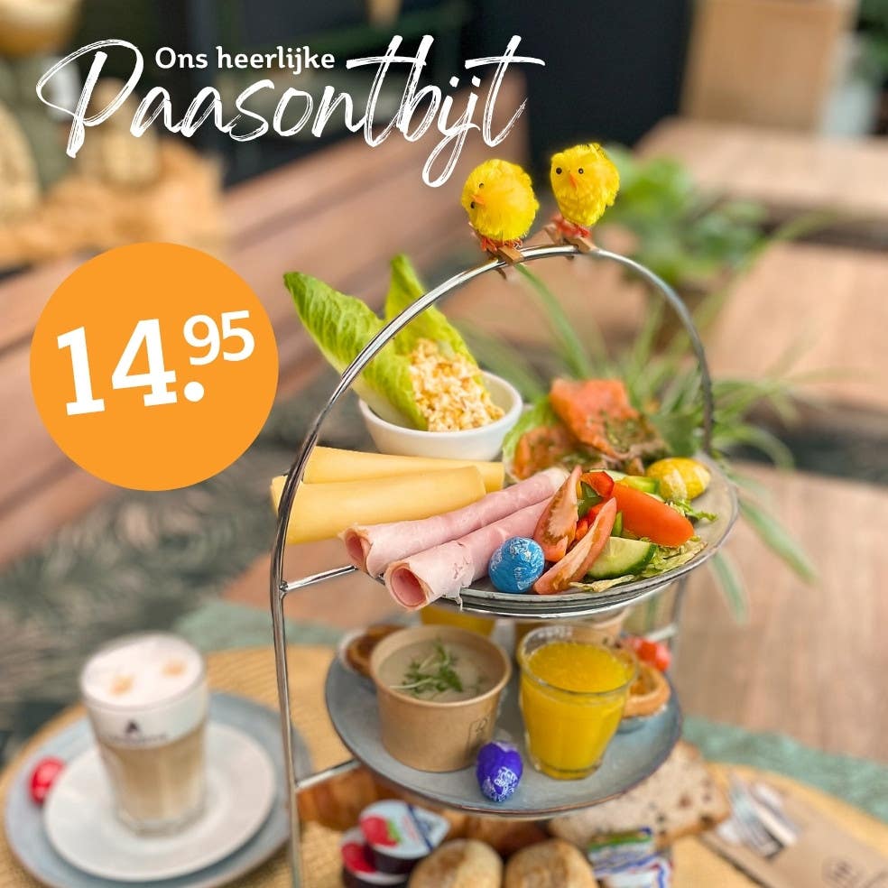 Geniet van ons - tegel paasontbijt