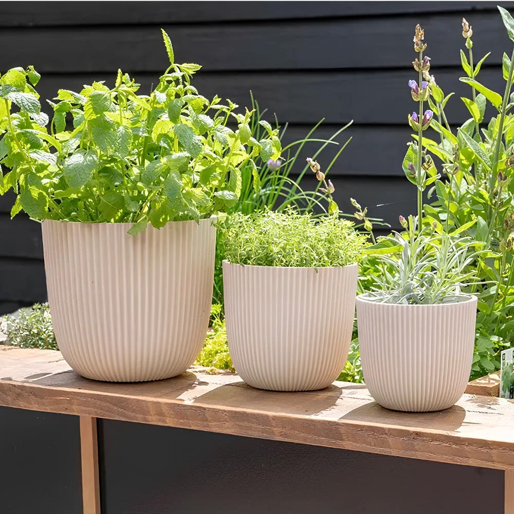 Pillar potten - Beige potten