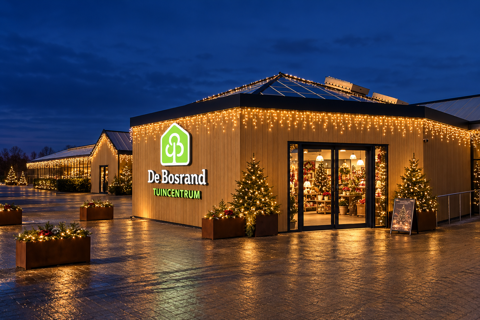 Feestelijk_verlichte_De_Bosrand_bij_nacht